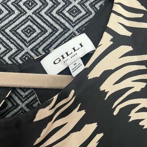 Gilli Print Black and Beige Dress